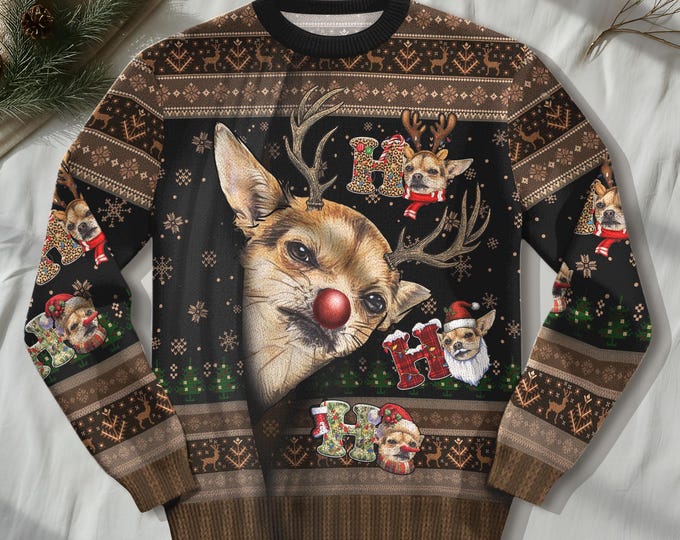 Custom Face Pet Ugly Christmas Sweater, Personalized Dog Cat Mom Xmas Sweatshirt with Photo, Funny Christmas Jumper Gift for Pet Lover