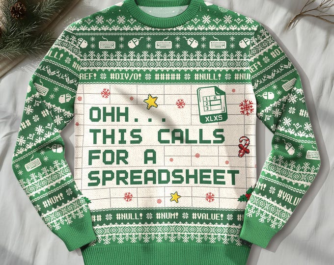 This Calls For A Spreadsheet Ugly Sweater, Funny Christmas Jumpers Accounting Gift, Spreadsheet Shirt For Accountant, Santa Coworker Gift