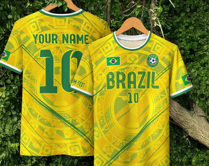 Personalized Brazil Soccer Jersey 2025, Custom Name Brazilian Soccer Jersey Players, Customized Brasil Soccer Jersey For Men and Kid