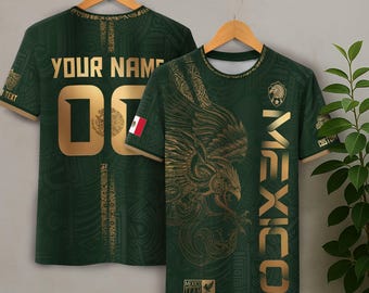 Personalized Mexican Jersey Soccer, Custom Name & Number Mexican Soccer Jerseys, Custom Mexico Soccer Jersey For Men and Kid, Soccer Jerseys
