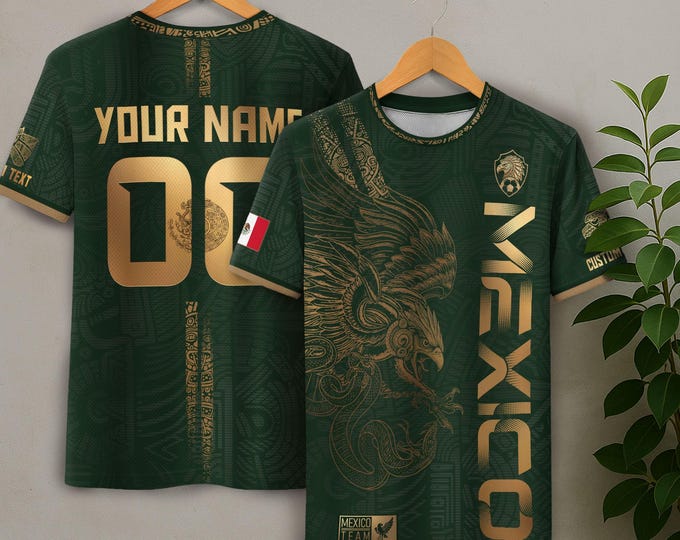 Personalized Mexican Jersey Soccer, Custom Name & Number Mexican Soccer Jerseys, Custom Mexico Soccer Jersey For Men and Kid, Soccer Jerseys