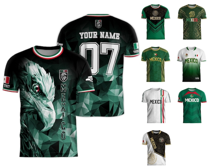 Custom Name Mexico Soccer Jersey, Personalized Mexican Jersey Soccer, Customized Mexico Soccer Jersey For Men & Kid, Soccer Jerseys For Team