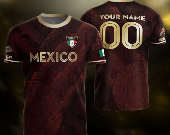 Personalized Mexican Jersey Soccer, Custom Name & Number Mexican Soccer Jerseys, Custom Mexico Soccer Jersey For Men and Kid, Soccer Jerseys