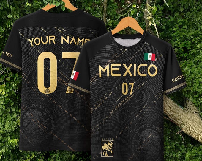 Personalized Mexican Soccer Shirts for Men & Kids, Mexico Soccer Jersey Custom Name Number, Soccer Fan Gifts, Game Day Football Jerseys