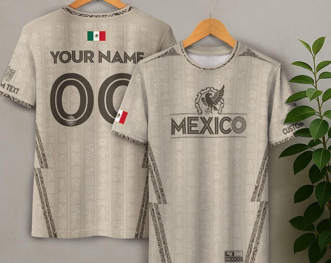 Personalized Mexican Soccer Shirts for Men & Kids, Mexico Soccer Jersey Custom Name Number, Soccer Fan Gifts, Game Day Football Jerseys