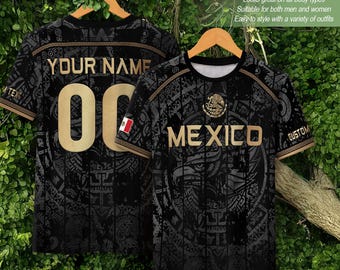 Custom Name Mexico Soccer Jersey, Personalized Mexican Aztec Jersey, Customized Mexico Soccer Shirts For Men & Kid, Soccer Jerseys For Team