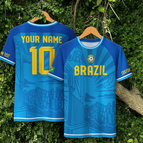 Camisa de futebol personalizada do Brasil 2025, camisa de futebol