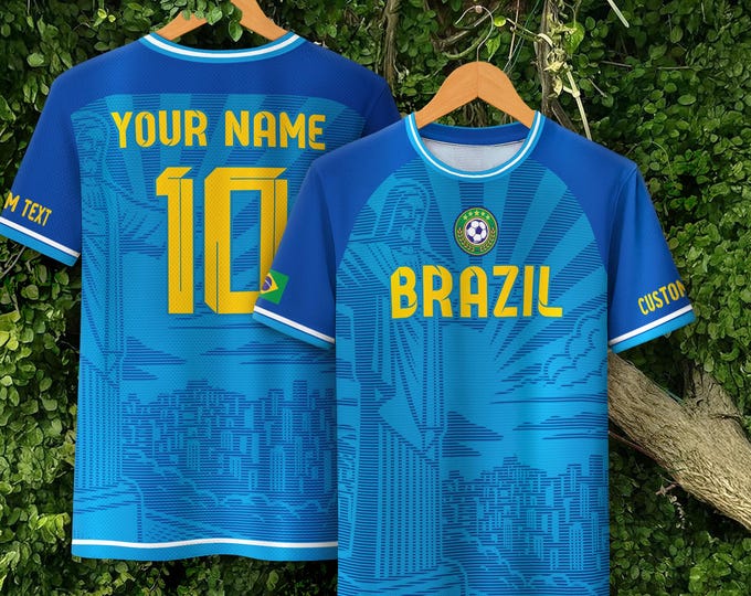 Personalized Brazil Soccer Jersey 2025, Custom Name Brazilian Soccer Jersey Players, Customized Brasil Soccer Jersey For Men and Kid