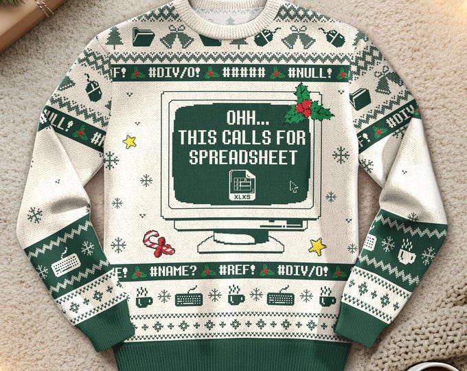 This Calls For A Spreadsheet Ugly Sweater, Funny Christmas Jumpers Accounting Gift, Spreadsheet Shirt For Accountant, Santa Coworker Gift