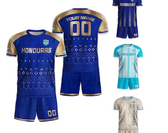 Personalizowane koszulki piłkarskie Hondurasu, męskie koszulki Hondurasu, personalizowane koszulki piłkarzy Hondurasu, personalizowane retro koszulki piłkarskie dla mężczyzn i dzieci