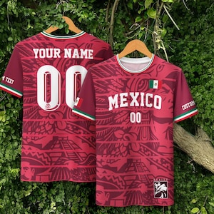 Maglia da calcio messicana personalizzata, maglie da calcio messicane personalizzate con nome e numero, maglia da calcio messicana personalizzata per uomo e bambino, maglie da calcio