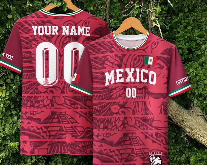 Personalized Mexican Jersey Soccer, Custom Name & Number Mexican Soccer Jerseys, Custom Mexico Soccer Jersey For Men and Kid, Soccer Jerseys