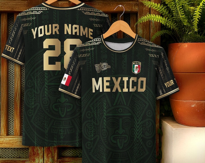 Personalized Mexican Jersey Soccer, Custom Name & Number Mexican Soccer Jerseys, Custom Mexico Soccer Jersey For Men and Kid, Soccer Jerseys