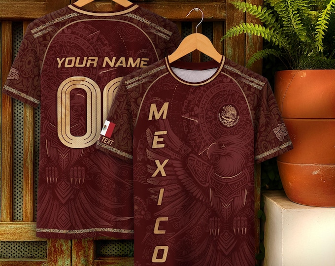 Customized Mexican Soccer Jersey, Personalized Soccer Jerseys for Men and Kids, Custom Name Number Game Day Shirts, Soccer Players Gifts