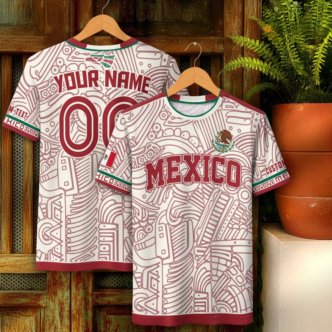 Custom Name Mexico Soccer Jersey, Personalized Mexican Jersey Soccer ...