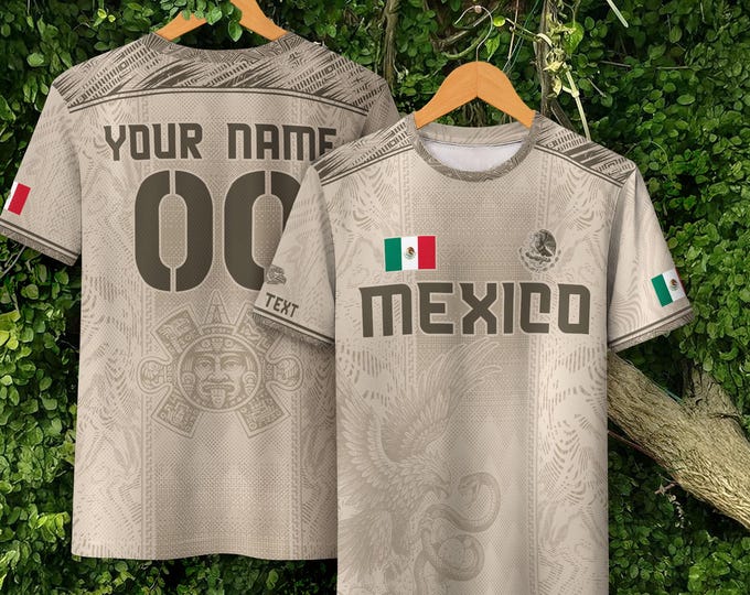 Personalized Mexican Soccer Shirts for Men & Kids, Mexico Soccer Jersey Custom Name Number, Soccer Fan Gifts, Game Day Football Jerseys