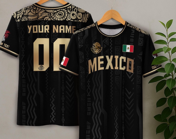 Customized Mexican Soccer Jersey, Personalized Soccer Jerseys for Men and Kids, Custom Name Number Game Day Shirts, Soccer Players Gifts