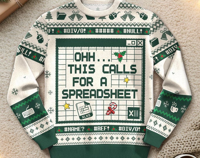 This Calls For A Spreadsheet Ugly Sweater, Funny Christmas Jumpers Accounting Gift, Spreadsheet Shirt For Accountant, Santa Coworker Gift