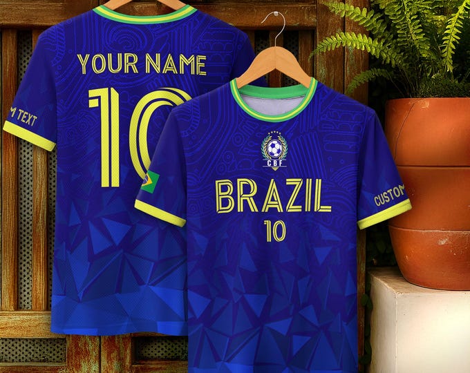 Personalized Brazil Soccer Jersey 2025, Custom Name Brazilian Soccer Jersey Players, Customized Brasil Soccer Jersey For Men and Kid