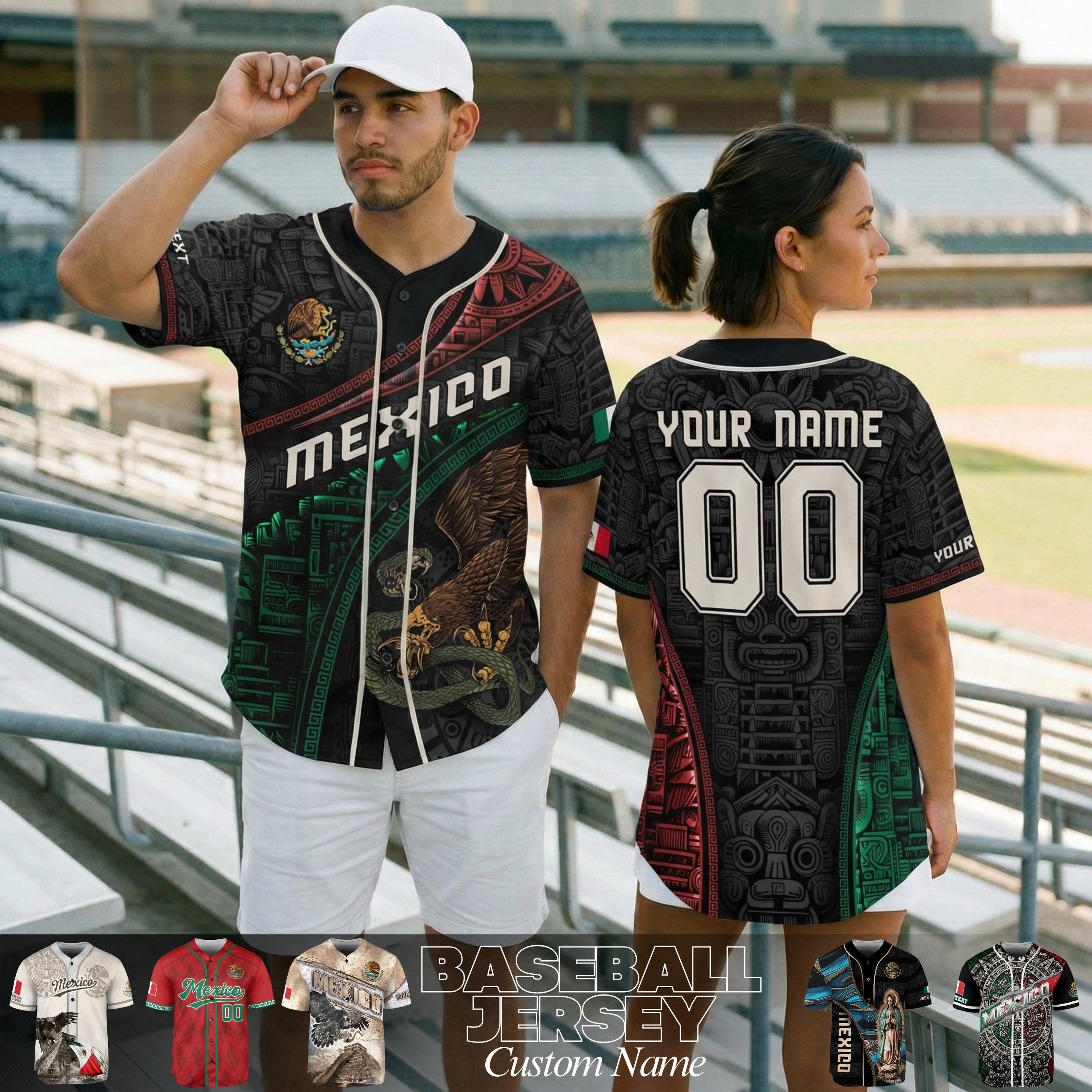 Personalized Mexico Baseball Jersey, Custom Name Mexico Jersey