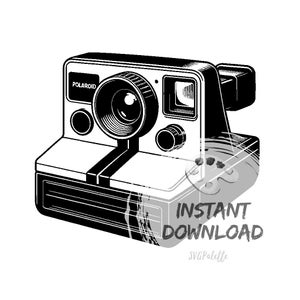 Retro Polaroid Camera SVG bundle