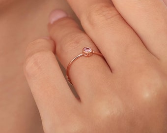 Custom Birthstone Ring, Dainty Sterling Silver Ring, Personalized Birthstone Rings for Women, Perfect Ring Lover, Gift for Her