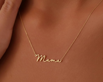 Dainty Mama Necklace Sterling Silver, Gold & Rose Gold- Mom Necklace, Perfect Gift for Mom, Christmas Gift