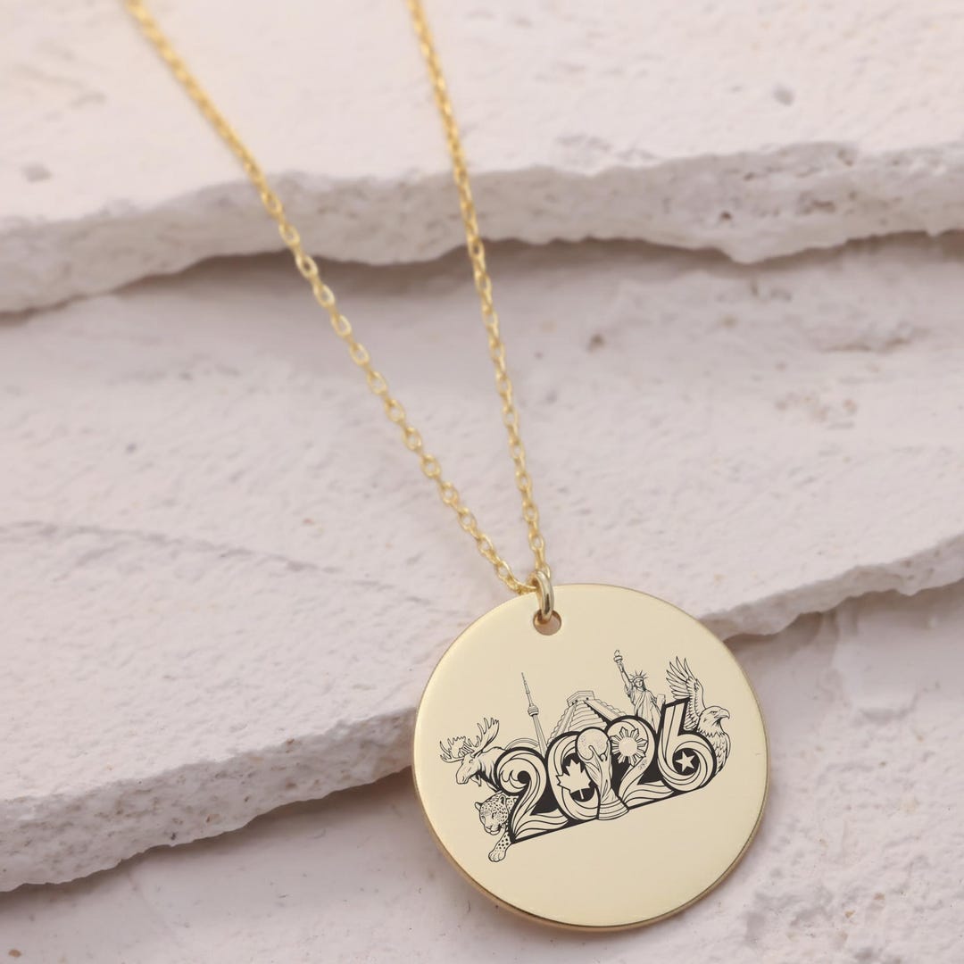 2026 World Cup Host Countries Necklace, USA Mexico Canada Pendant