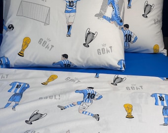 Soccer Bedding set for boys, bedlinen kids football. Sheet, duvet cover, pillowcases 100% ecocotton. Twin, Full. Gift for kids. Custom size