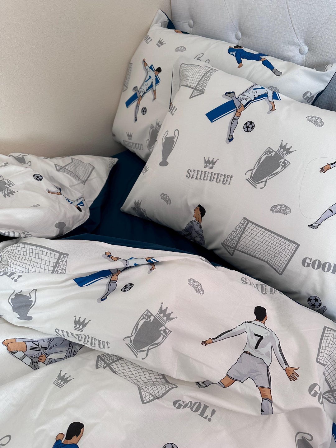 Bedding Boy Soccer Set, Bedlinen Kids Football, Fitted Sheets, Dovet