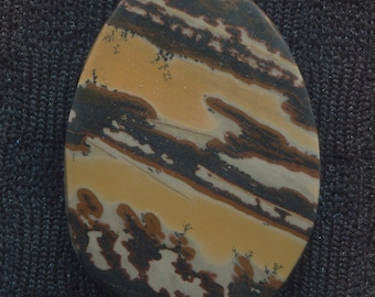 Rare Indian Paint Stone Jasper Designer Cabochon from California