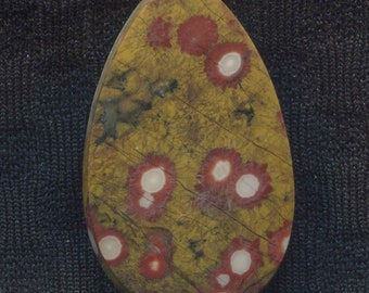 Rare Guadalupe Poppy Jasper Designer Cabochon from California