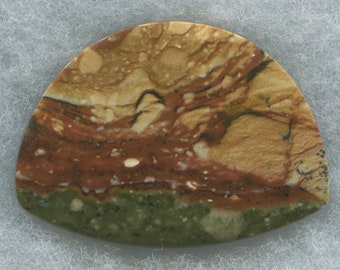 Scenic Rocky Butte Picture Jasper Designer Cabochon from the Owyhee Area of Eastern Oregon