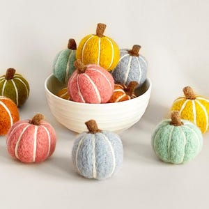 Felt Fall Mini Pumpkins - Mix and Match Fall Decor | Thanksgiving Tabletop Pumpkins | Harvest Decor, Autumn Pumpkins, Handmade Fall Decor