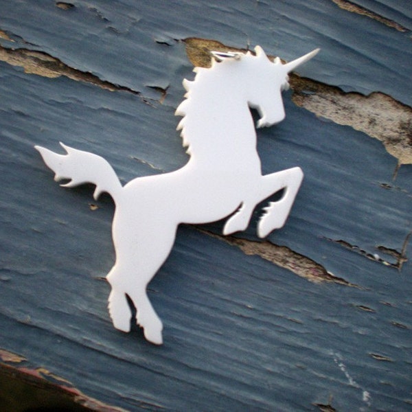 Unicorn Necklace - Laser cut in your choice of color