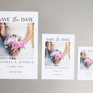 Save The Date Photo Magnet | Wedding Announcement | Custom Fridge Magnet | Wedding Invitation