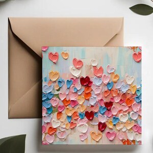 Biglietto di San Valentino / Festa della mamma / Set di biglietti romantici / Biglietti d'amore pastello / Set di biglietti di anniversario / Biglietti d'amore a forma di cuore / Biglietti per qualsiasi occasione
