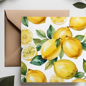 Italian Greeting Cards | Sicilia Orange Lemon Pattern | Mediterranean Birthday Cards | Summer Illustration Cards