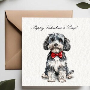 Valentinstag Karte | Hündchen Karten Set | Pappy Liebeskarten | Romantisches Karten-Set | Valentinstag Geschenk