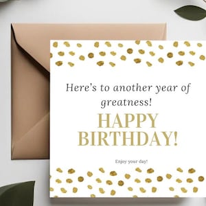 Biglietti di auguri per il compleanno d'oro / Set di biglietti di auguri eleganti / Biglietto di auguri per il 30° compleanno / Biglietti di auguri divertenti
