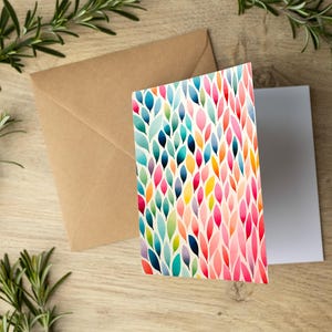 Tarjeta de cumpleaños colorida / Juego de tarjetas delicadas de arcoíris / Tarjetas de amor en colores pastel / Juego de tarjetas de aniversario / Tarjetas para pintar para niños / Tarjetas para cualquier ocasión