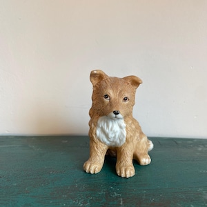 Vintage Red Heeler Puppy Figurine. Homco Dog. Cattle Dog Puppy. Gift for Dog Lovers. Kids Room Decor. Australian Cattle Dog. Vintage Gift.