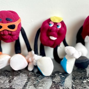Applause California Raisins Bendable Figures. Vintage Figurines. 1980’s Toys. Retro Band.