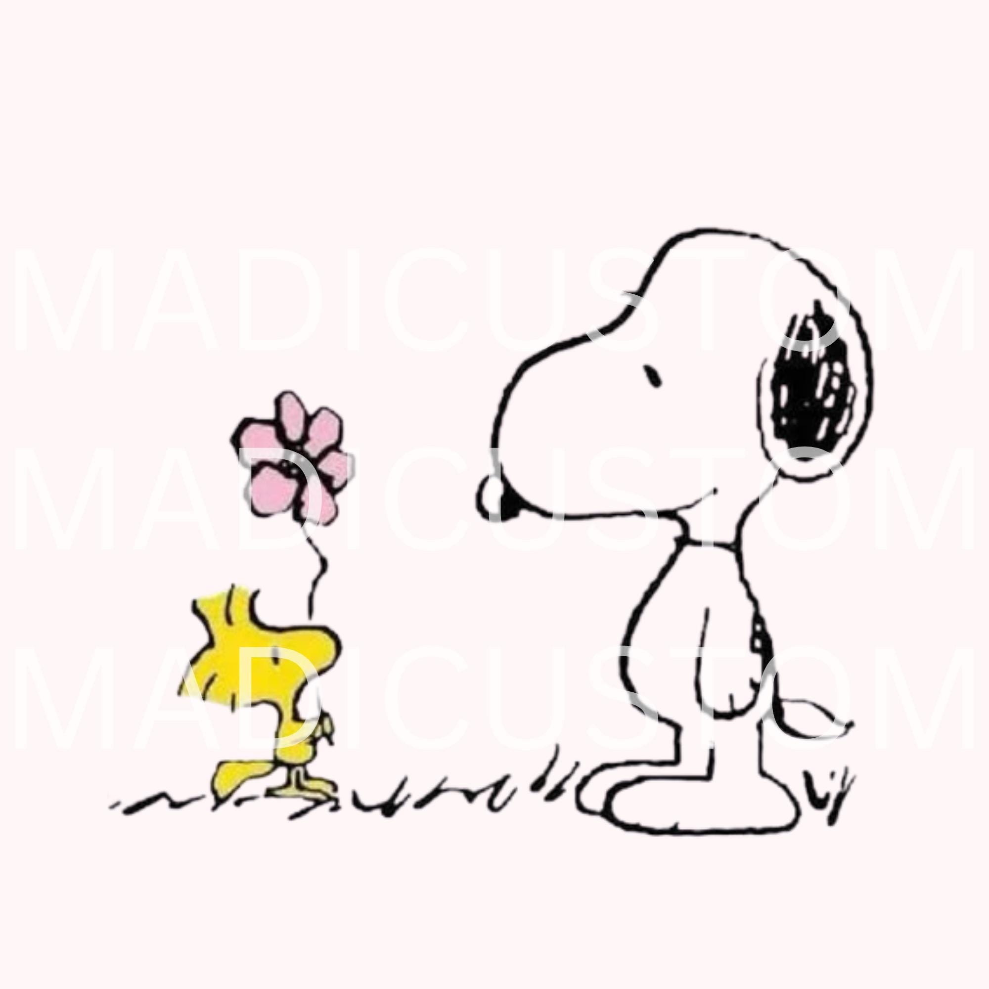 Snoopy and Woodstock Spring Flower Digital Download: Nostalgic