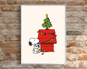 Snoopy-kerstfoto