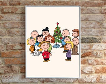 Charlie Brown Peanuts Snoopy kerstfoto