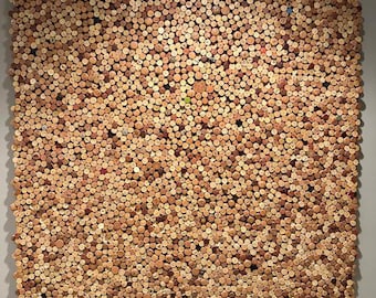 Übergroße Original Kork-Mosaik-Wandkunst