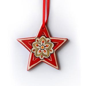 Handmade Handmade Ceramic Christmas ornament, Star, Perfect for Holiday Decor - Unique Gift Idea
