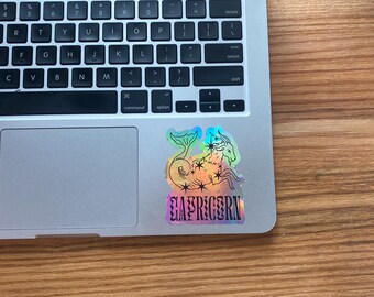Capricorn Holographic Zodiac Sticker