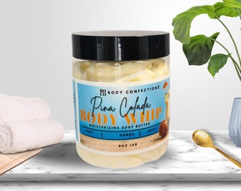 Pina Colada Body Whip- Whipped Body Butter -Body Butter- Shea Butter -Vegan Skincare - Natural Skincare - BODY CONFECTIONZ